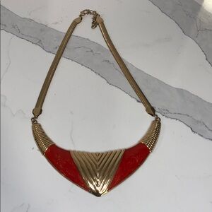 80s red & gold choker
